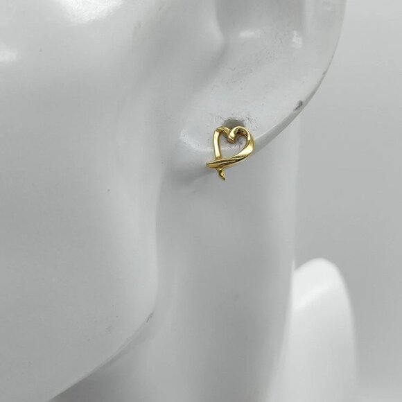 Tiffany and Co. Pierced Earring Loving Heart Picasso Gold 529-060225 - Picture 9 of 9